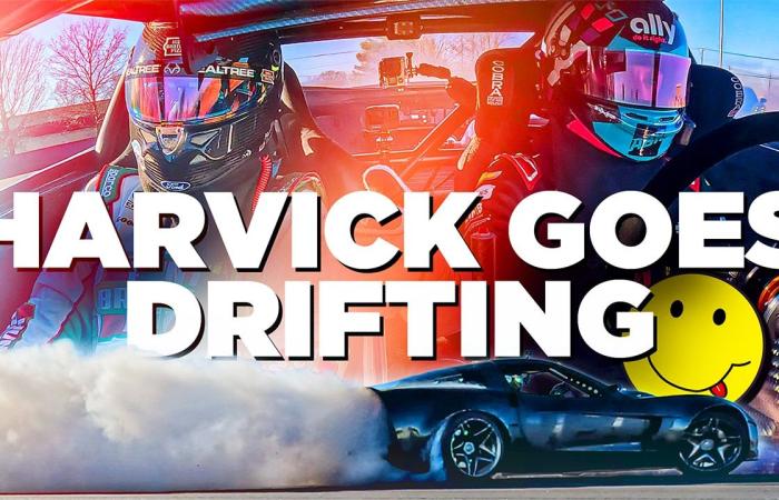 Kevin Harvick GOES DRIFTING for the first time ever w/ Alex Bowman! (You Won’t Believe His Reaction) - chof 360 news