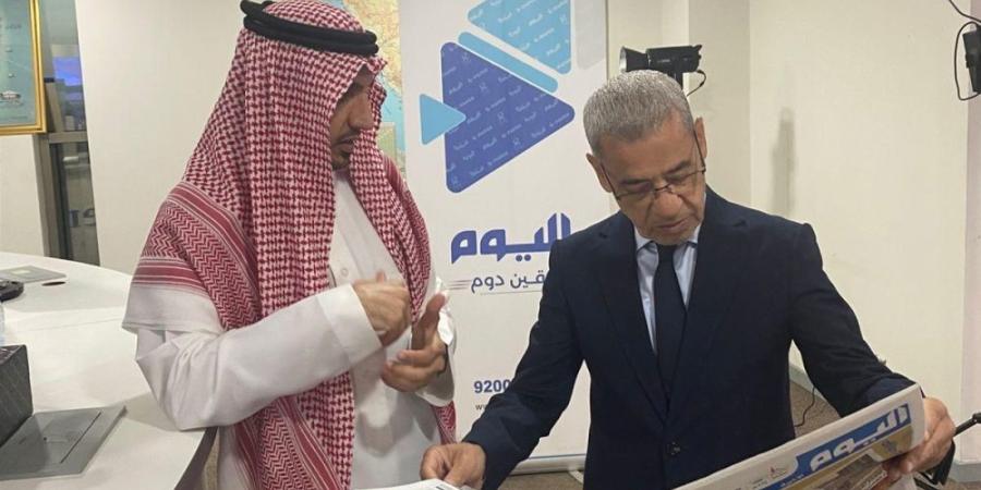 مصطفى الأغا خلال زيارته لـ"اليوم": محتوى دقيق يلامس اهتمامات المتلقي المعاصر - شوف 360 الإخباري