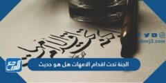 الجنة تحت اقدام الامهات هل هو حديث