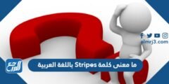 ما معنى كلمة Stripes باللغة العربية