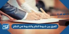الفرق بين شروط النكاح والشروط في النكاح