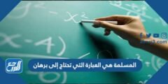 المسلمة هي العبارة التي تحتاج إلى برهان