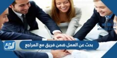 بحث عن العمل ضمن فريق مع المراجع