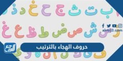 حروف الهجاء بالترتيب في اللغة العربية