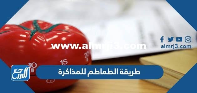 طريقة الطماطم للمذاكرة - موقع المرجع