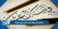 فضل كل يوم من عشر ذي الحجة