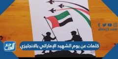 كلمات عن يوم الشهيد الإماراتي بالانجليزي 2024