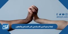 لماذا يدعو الدين الاسلامي الى التسامح والتعاون