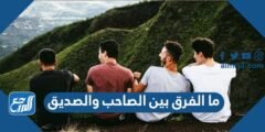ما الفرق بين الصاحب والصديق