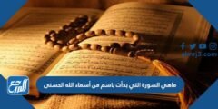 ماهي السورة التي بدأت باسم من أسماء الله الحسنى