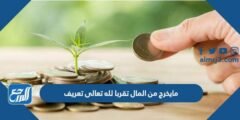 مايخرج من المال تقربا لله تعالى تعريف