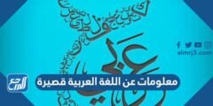 معلومات عن اللغة العربية قصيرة للأطفال 2026