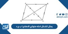 يمثل الشكل أدناه متوازي الأضلاع أ ب ج د