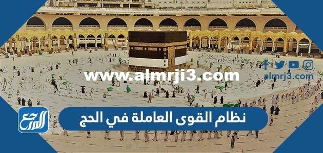 تفاصيل نظام القوى العاملة في الحج 2022