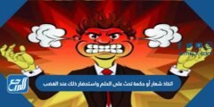 اتخاذ شعار أو حكمة تحث على الحلم واستحضار ذلك عند الغضب