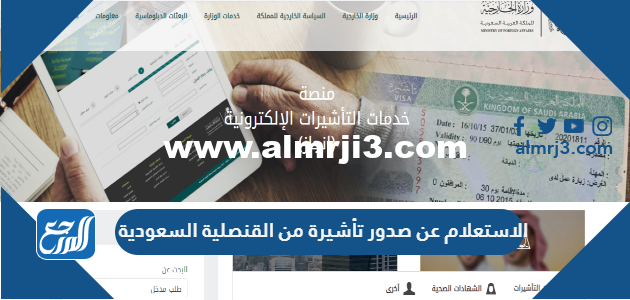 الاستعلام عن صدور تأشيرة من القنصلية السعودية