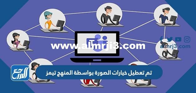 حل مشكلة تم تعطيل خيارات الصورة بواسطة المنهج تيمز
