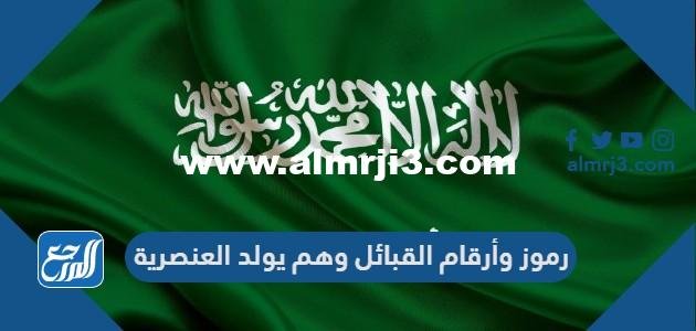 رموز القبائل في السعودية كاملة بالأرقام ومعانيها