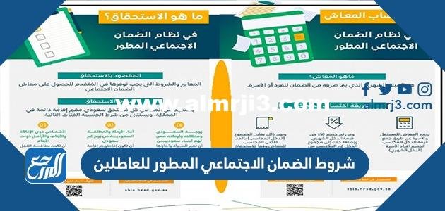 شروط الضمان الاجتماعي المطور للعاطلين عن العمل 1446