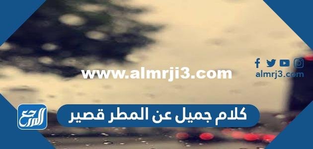 كلام جميل عن المطر قصير 2024 اجمل 10 كلمات عن المطر