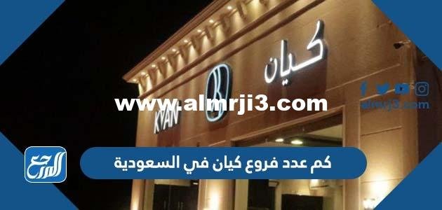 كم عدد فروع كيان في السعودية