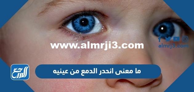 ما معنى انحدر الدمع من عينيه